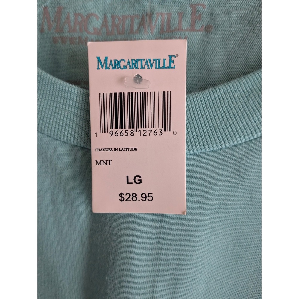 NWT-Margaritaville Mens Changes in Latitudes T-Shirt Mint Green Large Auburndale - Picture 4 of 5